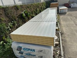 Fassadenpaneelen 40 mm RAL 9002 6.00m / 37.--  pro m2