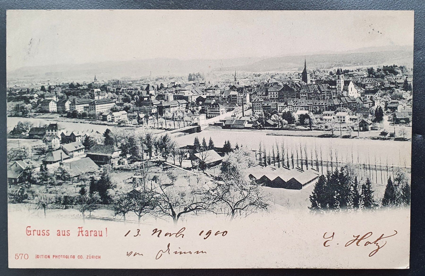 Cartoline postali: Gruss aus Aarau 1900 – Usato da Kreuzlingen venduto da Rschweiz1
