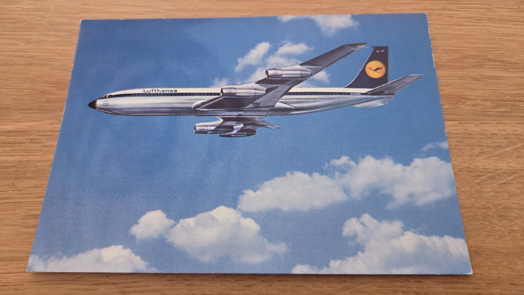 Cartoline postali: Ansichtskarte Lufthansa Boeing 707 Intercontinental Jet – Usato da Arni AG venduto da Moth68
