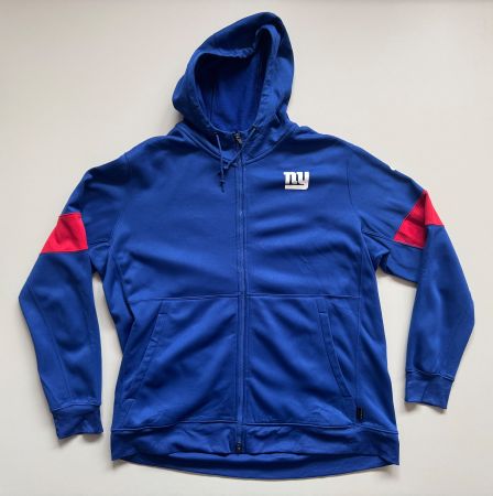 Nike New York Giants On Field  Full Zip Hoodie Sz XXL 2XL