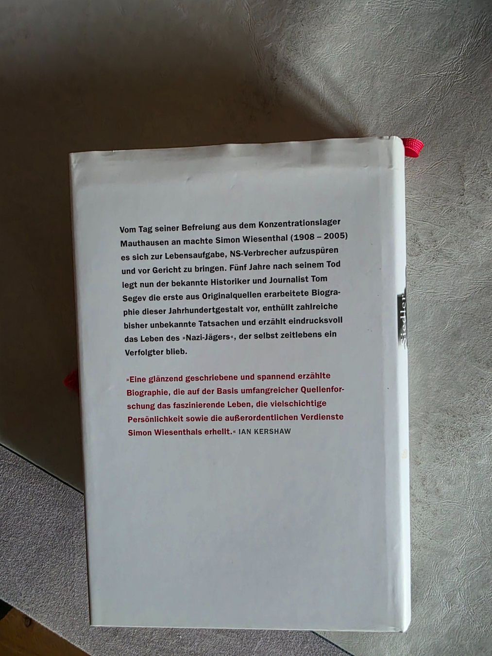 Libri: Tom Segev - Simon Wiesenthal - Eine Biographie - 2010 – Usato da Walterswil BE venduto da Lonitti 1
