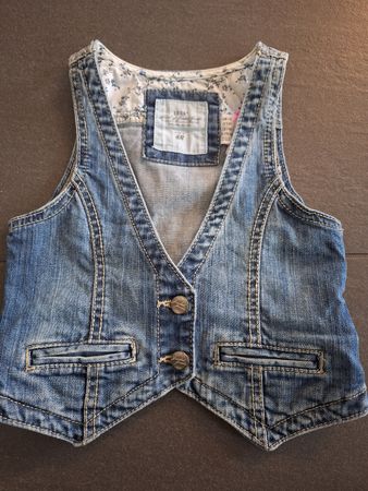 Jeansweste, Gilet für Mädchen Ge. 116