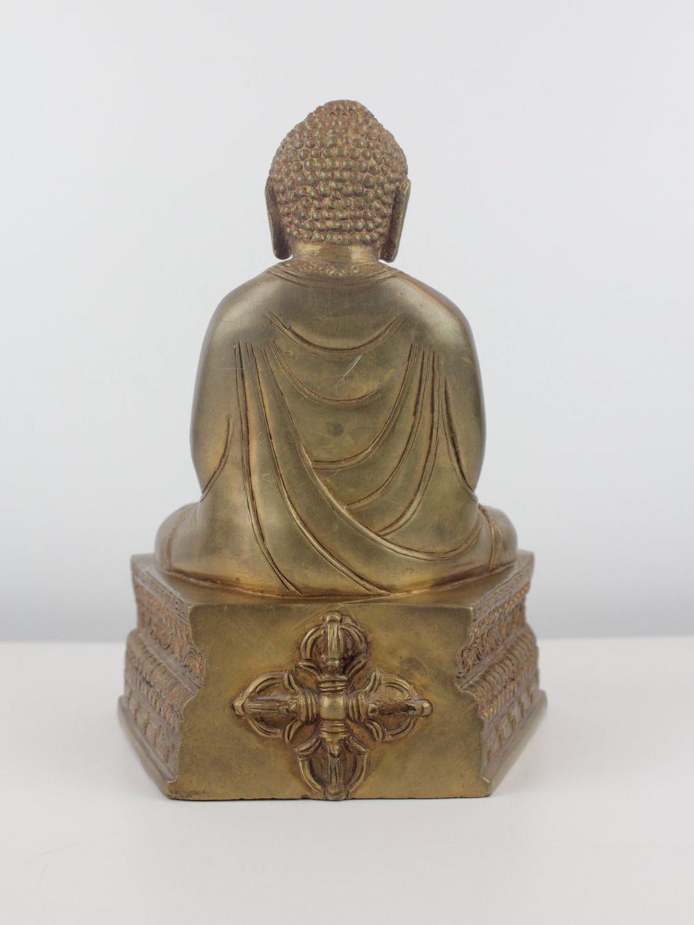 Sculture & Statue: Sitzender Buddha aus massivem Messing – Usato da Basel venduto da IRMAundFRED 2