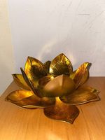 Lotus Kerzenhalter golden Ambiente