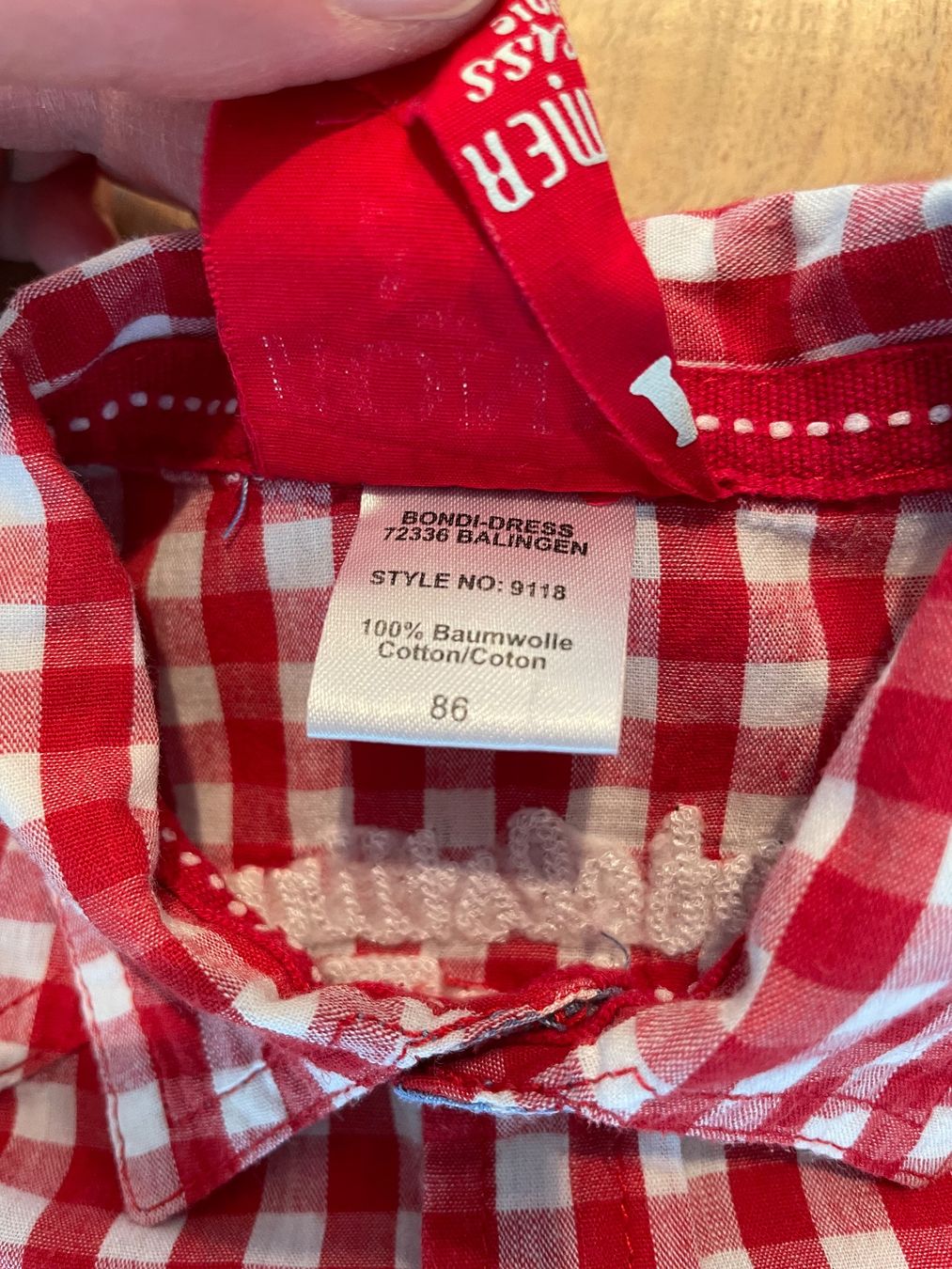 Camicie, T-shirt & Polo: Rot-weiss kariertes Hemd, Bondi, Grösse 86 – Usato da Haslen AI venduto da s176 1