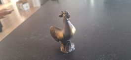 BAG Turgi Hahn / coq en bronze signé – vintage suisse, 456 g