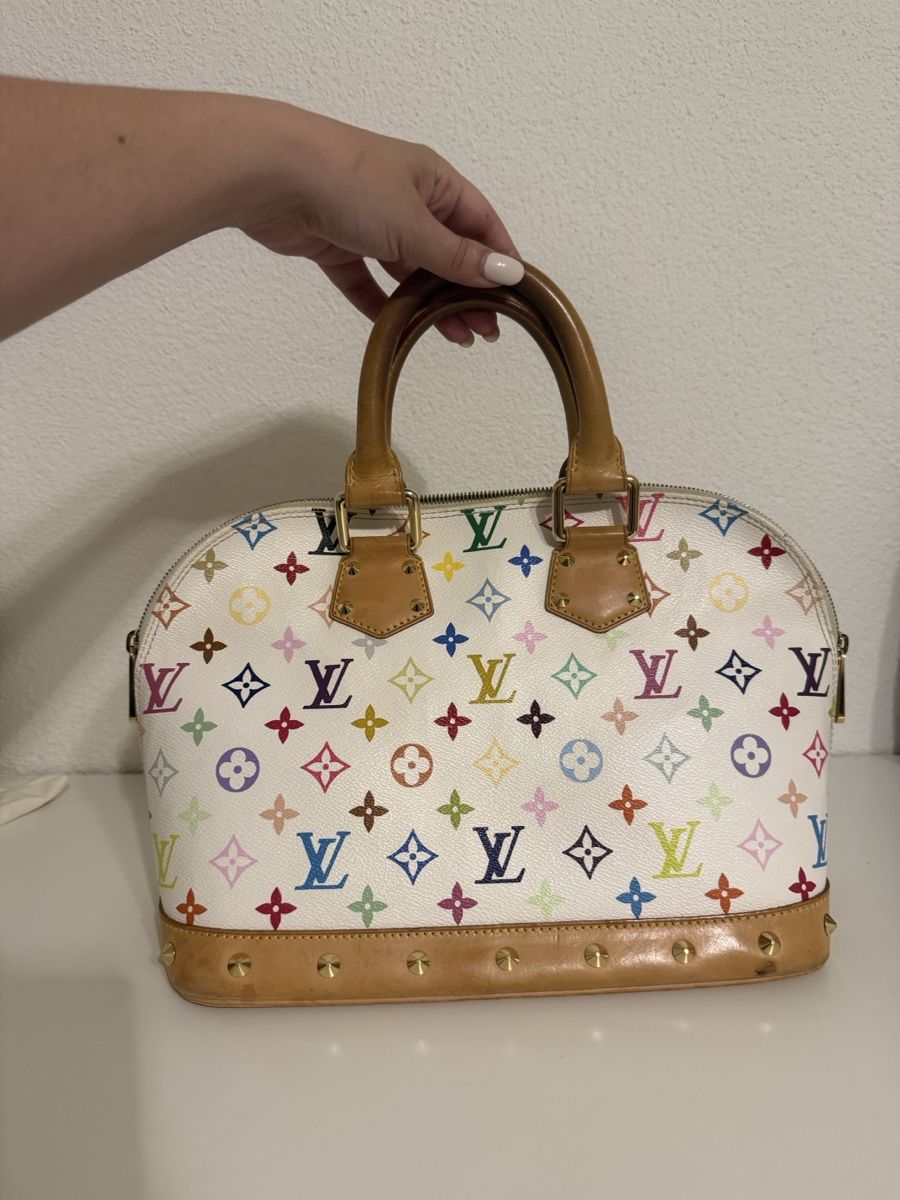 Louis Vuitton Borse da donna: Louis Vuitton Alma PM White Multicolore Murakami Bag – Usato da Winterthur venduto da Skerk18