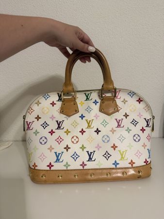 Louis Vuitton Alma PM White Multicolore Murakami Bag