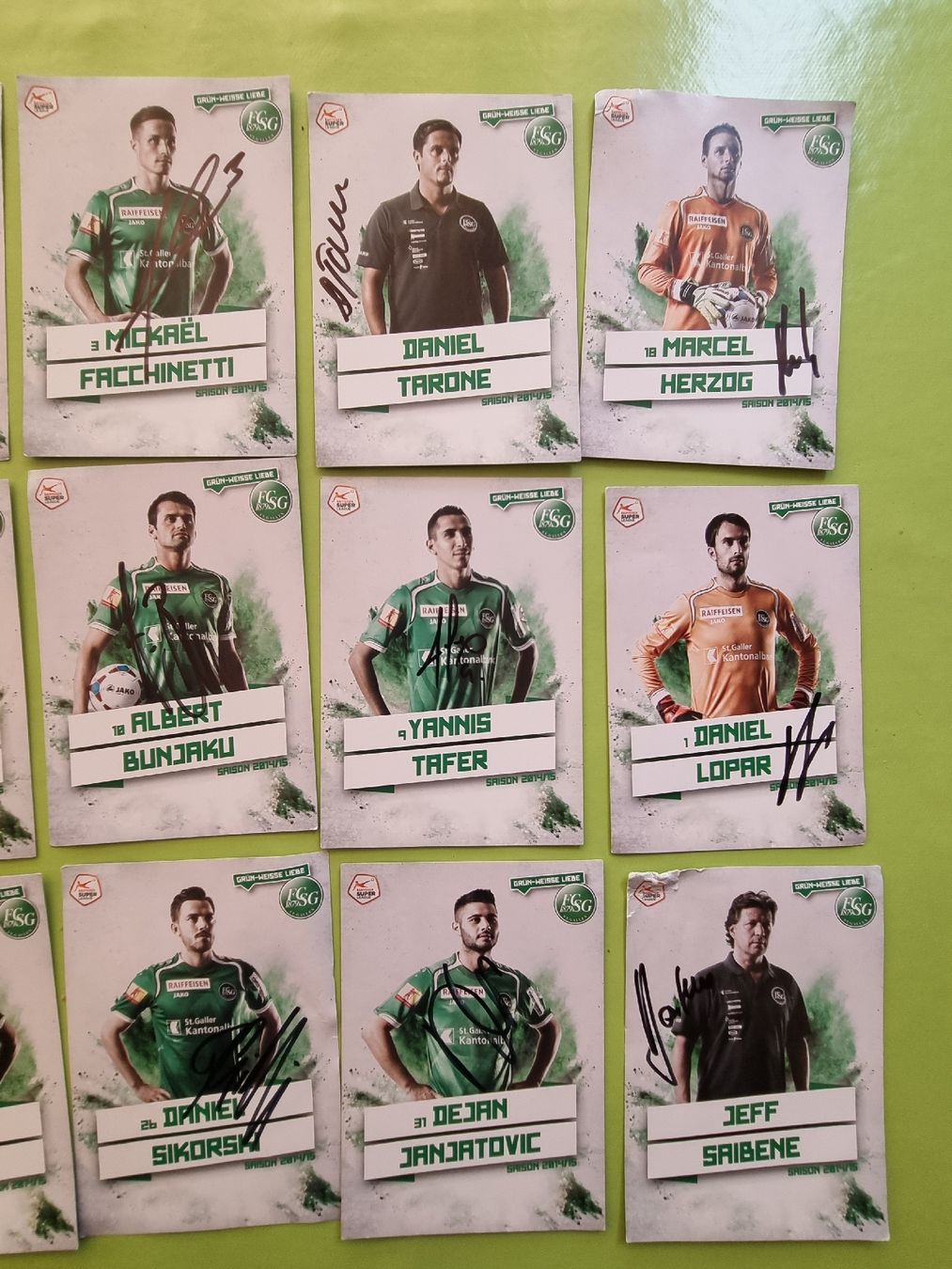Autogramme: 21 Autogrammkarten des FCSG Saison 14/15 – Gebraucht aus Sargans von Polifemo58 3