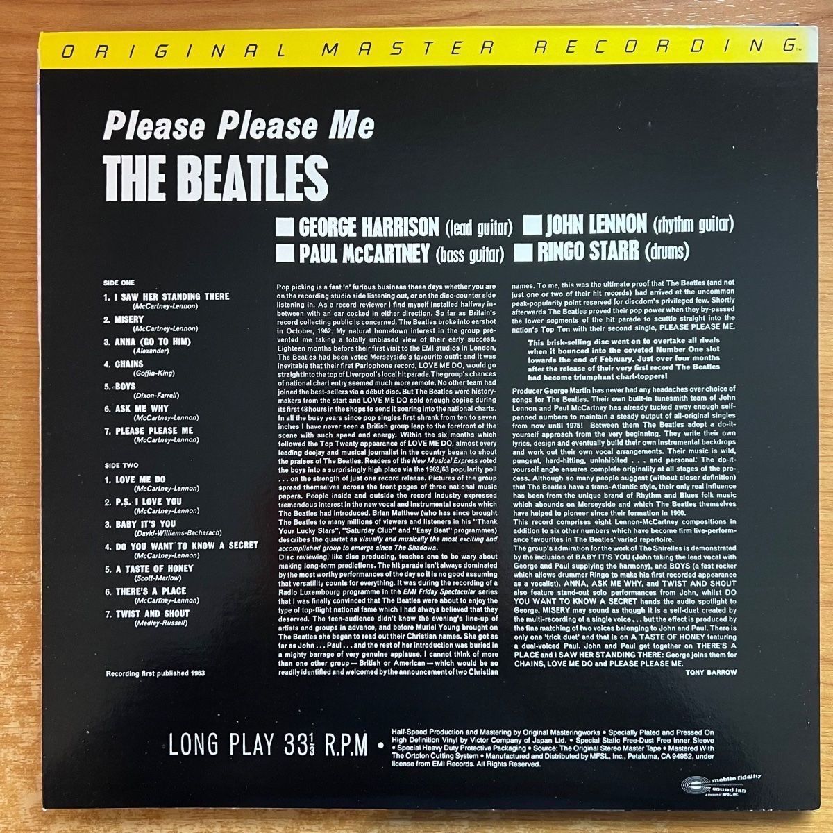 Schallplatten: Beatles - Please Please Me / Audiophile MFSL 1983 - TOP – Gebraucht aus Gais von soundcave57 1