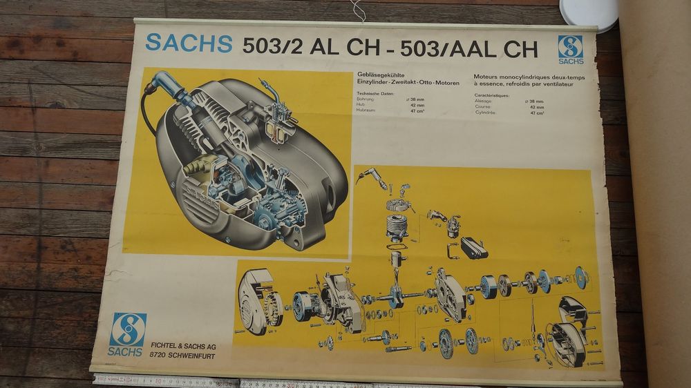 Sachs 503 Werkstattplakat Explosionszeichnung Kaufen Auf Ricardo