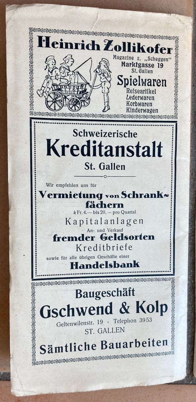 Cartine & Atlanti: Plan der Stadt St. Gallen - 1933/34 – Usato da Versoix venduto da HELVETICA_1 9