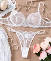 Unterwäsche-Set:BH-String-Tanga-Spitzen-Unterwäsche Grösse M