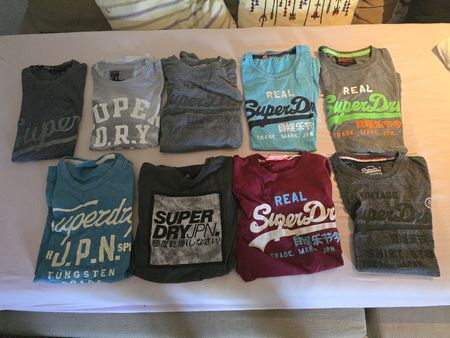9x Superdry Tshirts Grösse L/XL