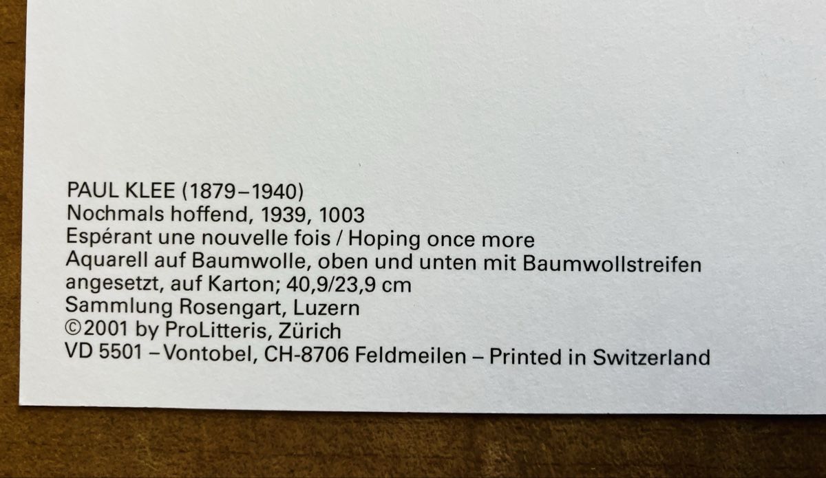 Cartes postales: AK Klee – Neuf (Voir description) à Buchs AG par Allerleis 2