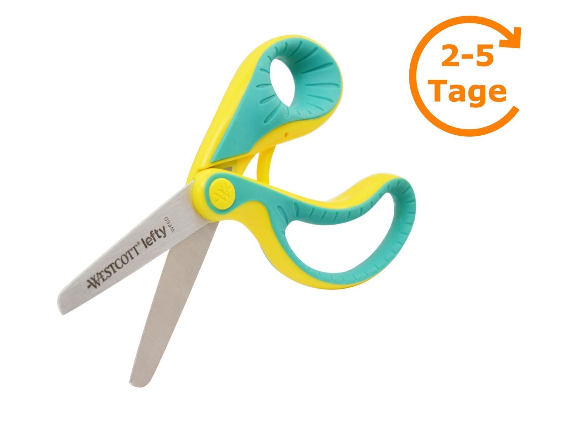 Alle Werkzeuge: Bastelschere Softgrip ergo junior, LINKS – Neu und originalverpackt aus St. Gallen von cointec