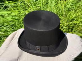 Hoher Hut (17 cm) aus 100 % Wollfilz - Chapeau haut laine