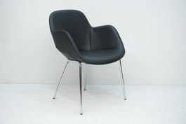 Walter Knoll Sheru Chair Armlehnstuhl Leder schwarz NP 1288