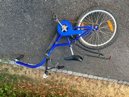 Kinderfahrrad blau zum anhängen