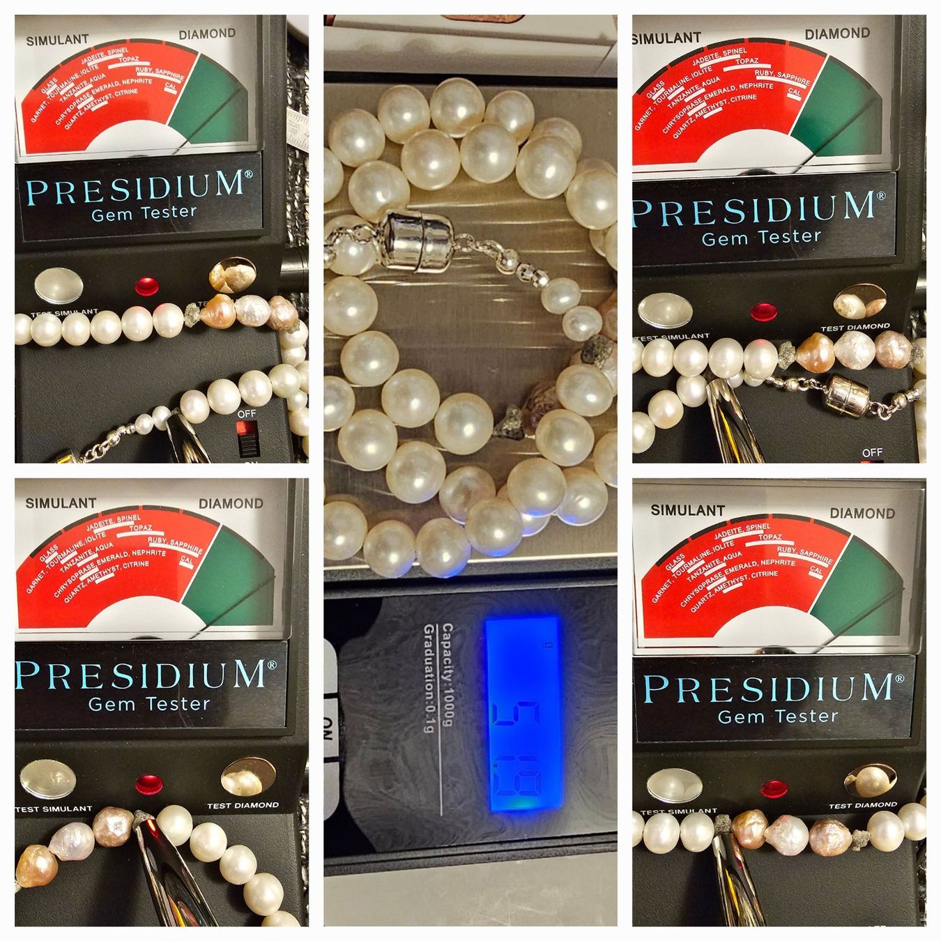 Catenine: Rohdiamanten Perlenkette Kette Perlen Edison 925 echt Silber – Nuovo (secondo la descrizione) da Riedt b. Erlen venduto da Gottestraene 4