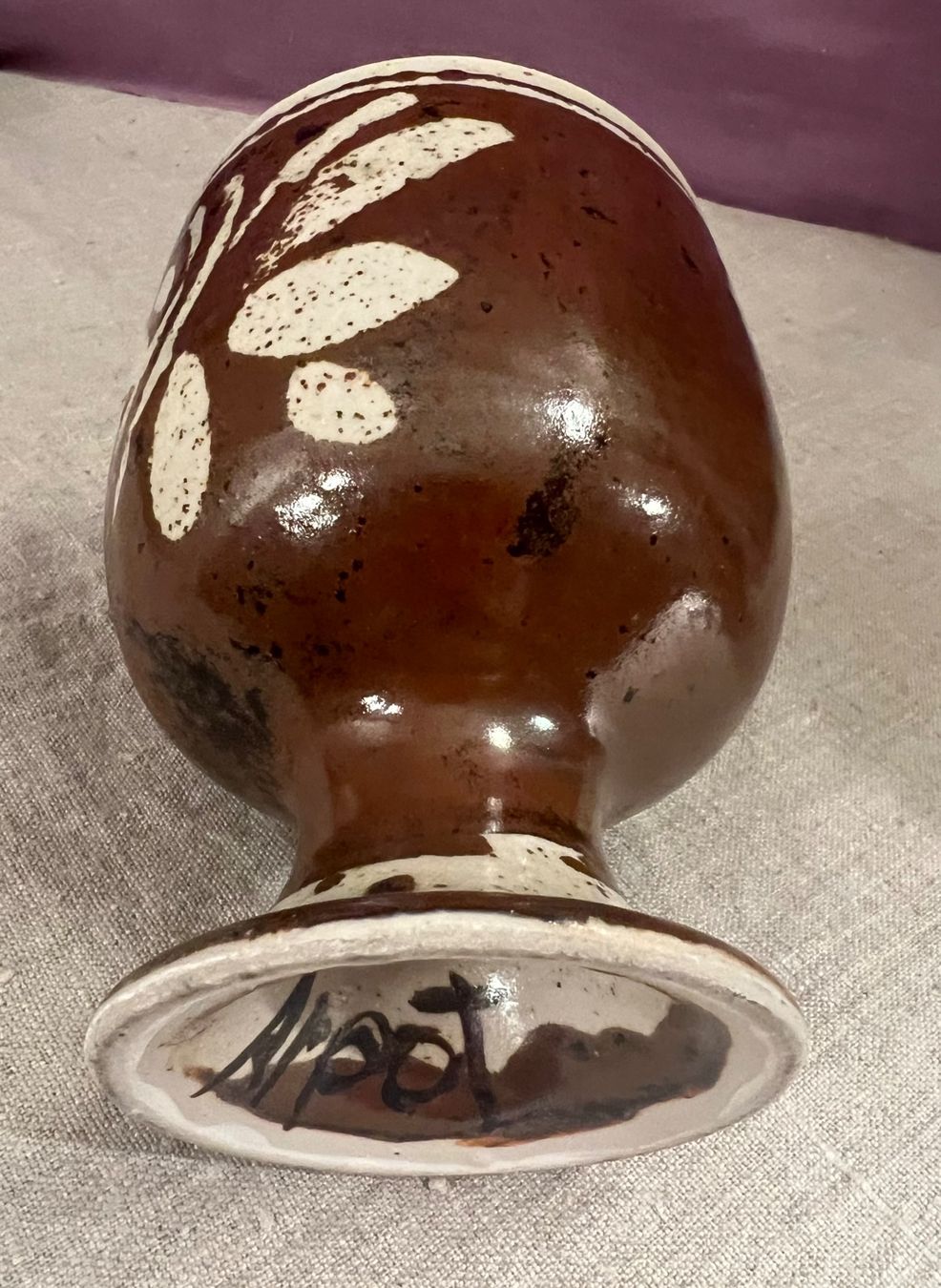 Gläser: Gobelet à vin ARPOT, grès artisanal tourné et décoré main – Gebraucht aus Genève von DELIRBEADS 5