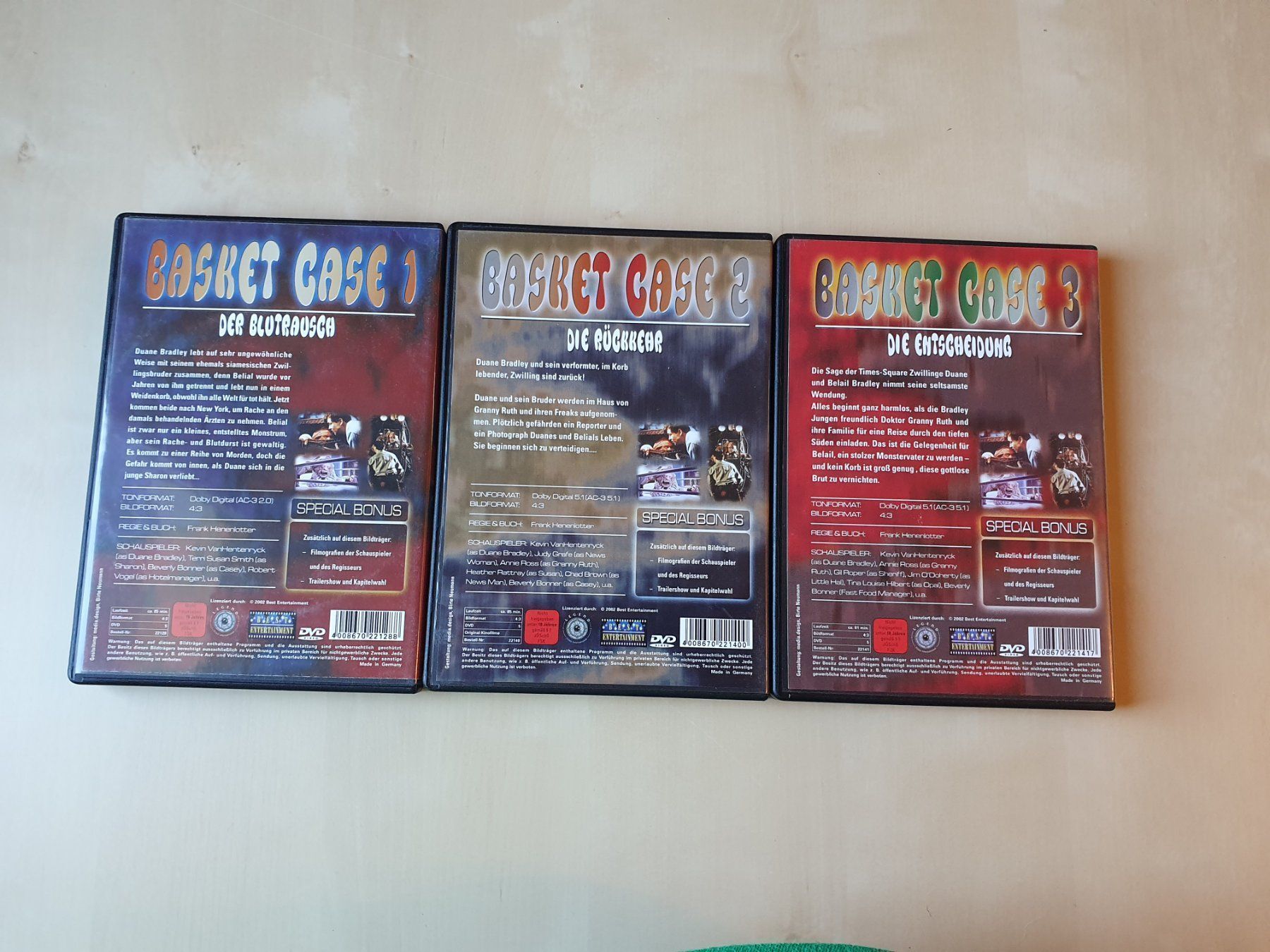 Tous les DVDs: Basket Case 1-3 – D'occasion à Stansstad par collectorsshop 1