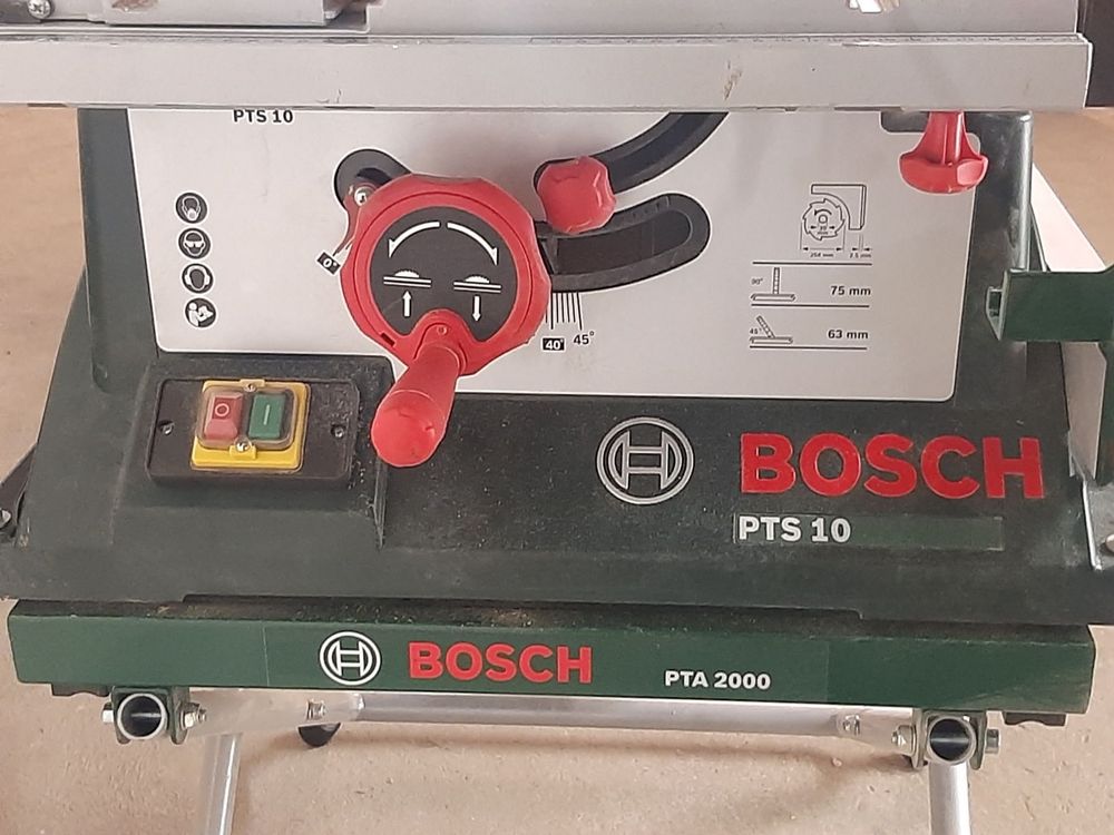 BOSCH PTS10 & PTA2000 Tischkreissäge mit Untergestell (Gebraucht) in St ...