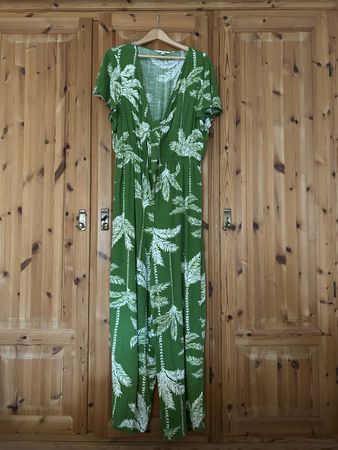 Jumpsuit Damen grün Palmenmuster Grösse L guter Zustand