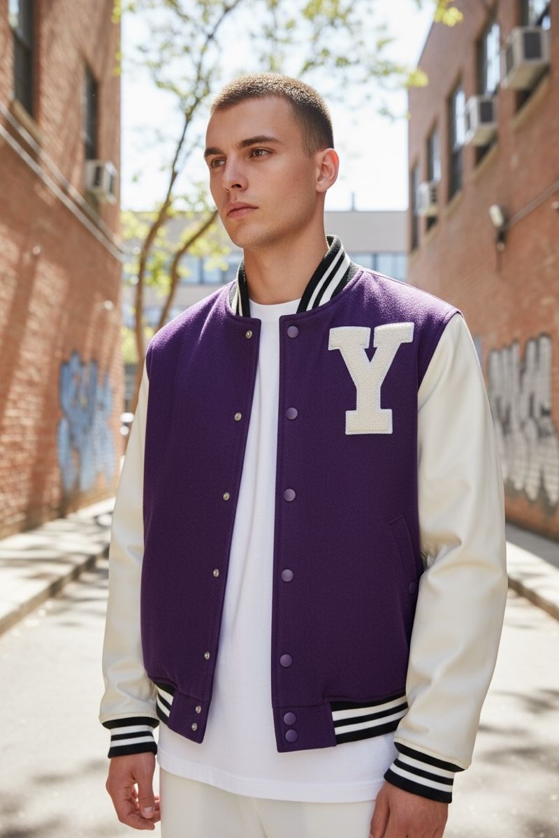 Jacken: Veste style universitaire violette et blanche – Neu (gemäss Beschreibung) aus Vuisternens-Romont von gol_xp6p
