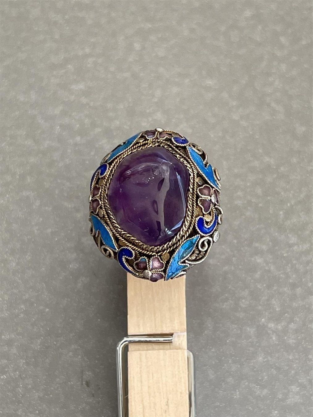 Anelli: CHINA Jugendstil Emaille RING WOW einmalig sensationell – Usato da Basel venduto da gretchen03 1