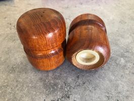 Salière poivrière bois vintage en excellent état