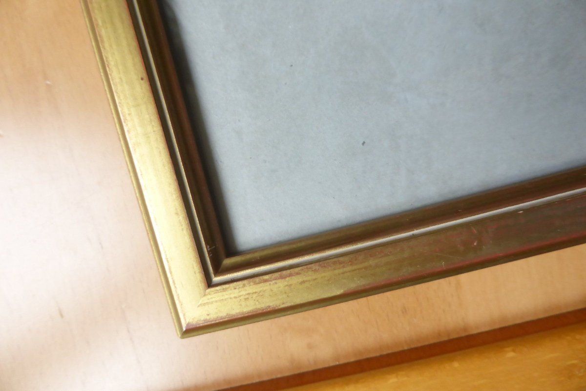 Bilderrahmen: Wunderschöner, antiker Gold Bilderrahmen 32 x 34 cm – Gebraucht aus Brunnadern von lavendel 1