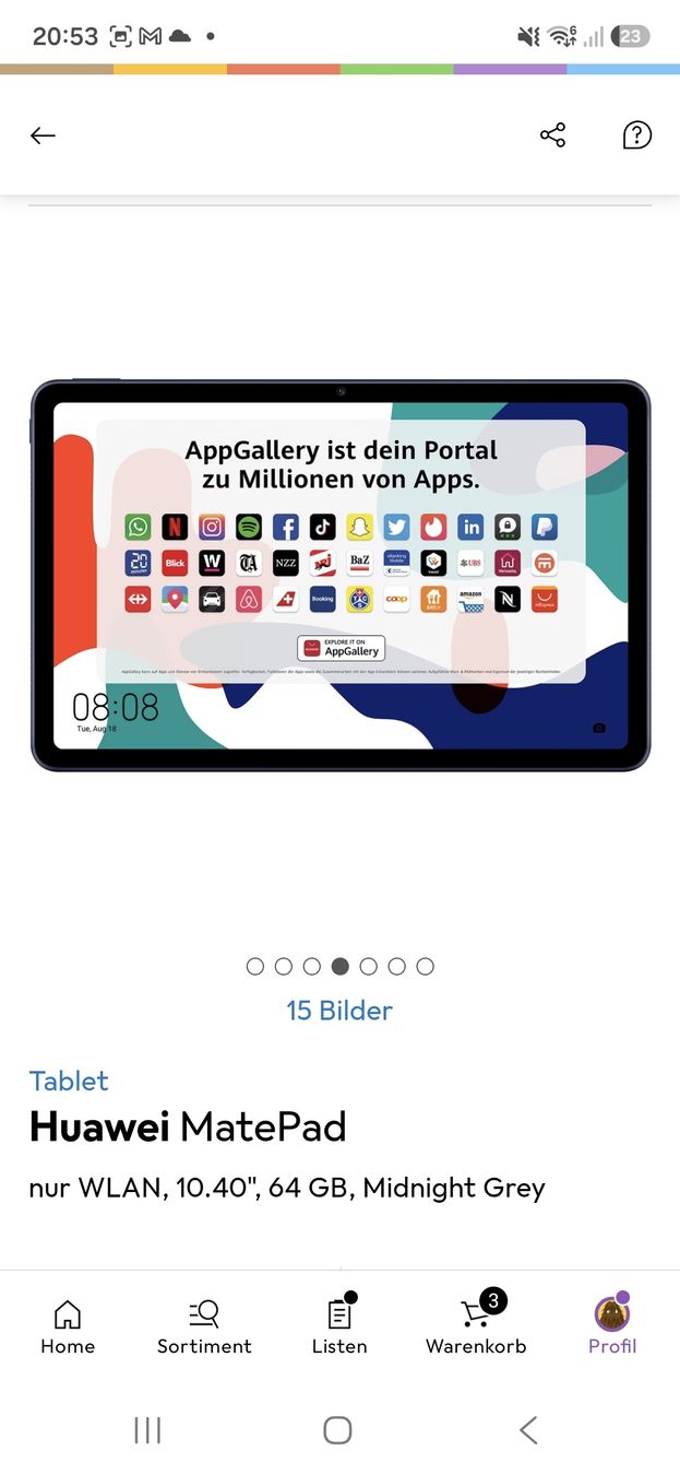 Huawei Tablet PC: Tablet Huawei MatePad 10.4 – Gebraucht aus Mamishaus von Salima 4