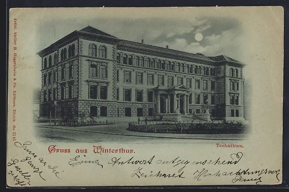 Ansichtskarten: Mondschein-AK Winterthur, Blick auf das  – Gebraucht aus Berlin von bartko-reher