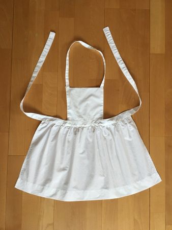 Kinder-Schürze  Weissschurz  Vintage Schurz Handgeschneidert