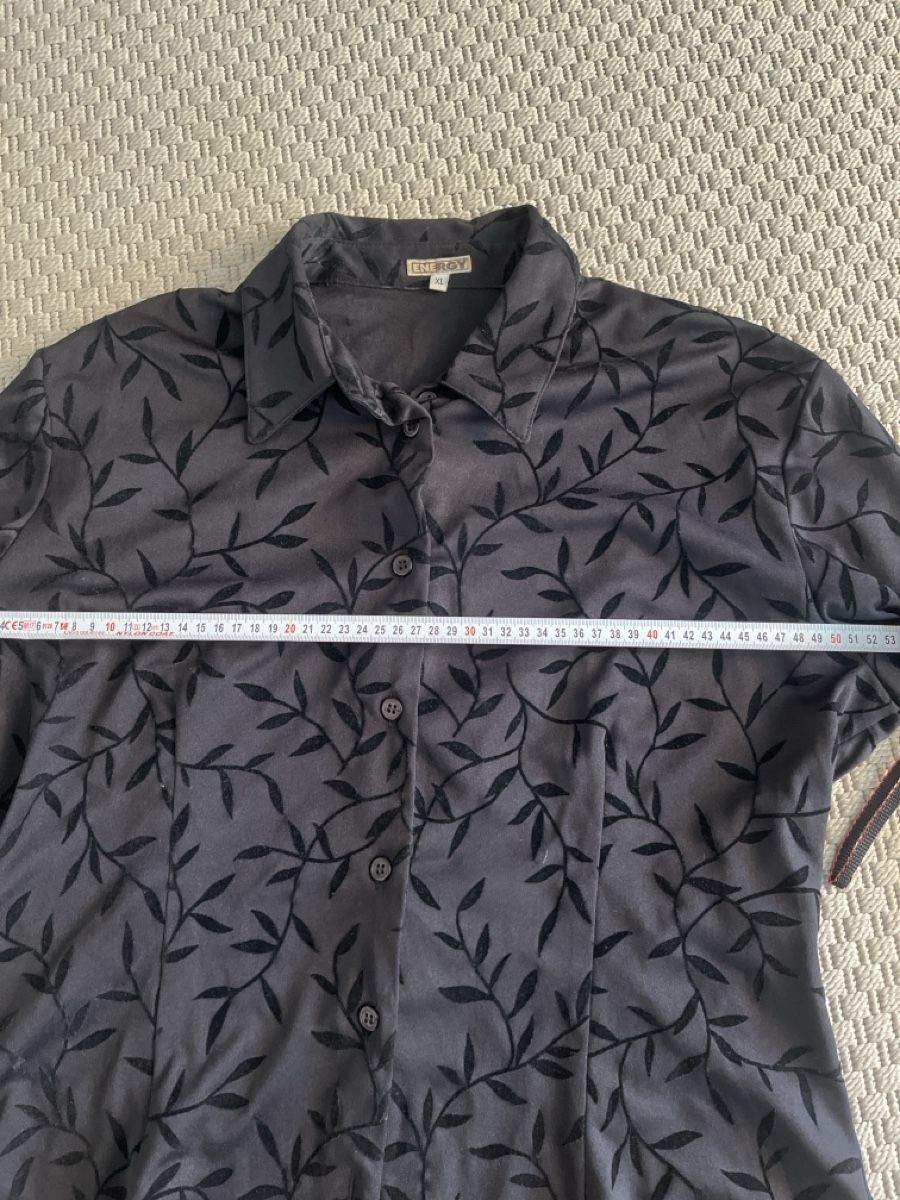 Camicette: Hemd schwarz mit Blättern, Energy, XL – Usato da Solothurn venduto da Bobesch08 4