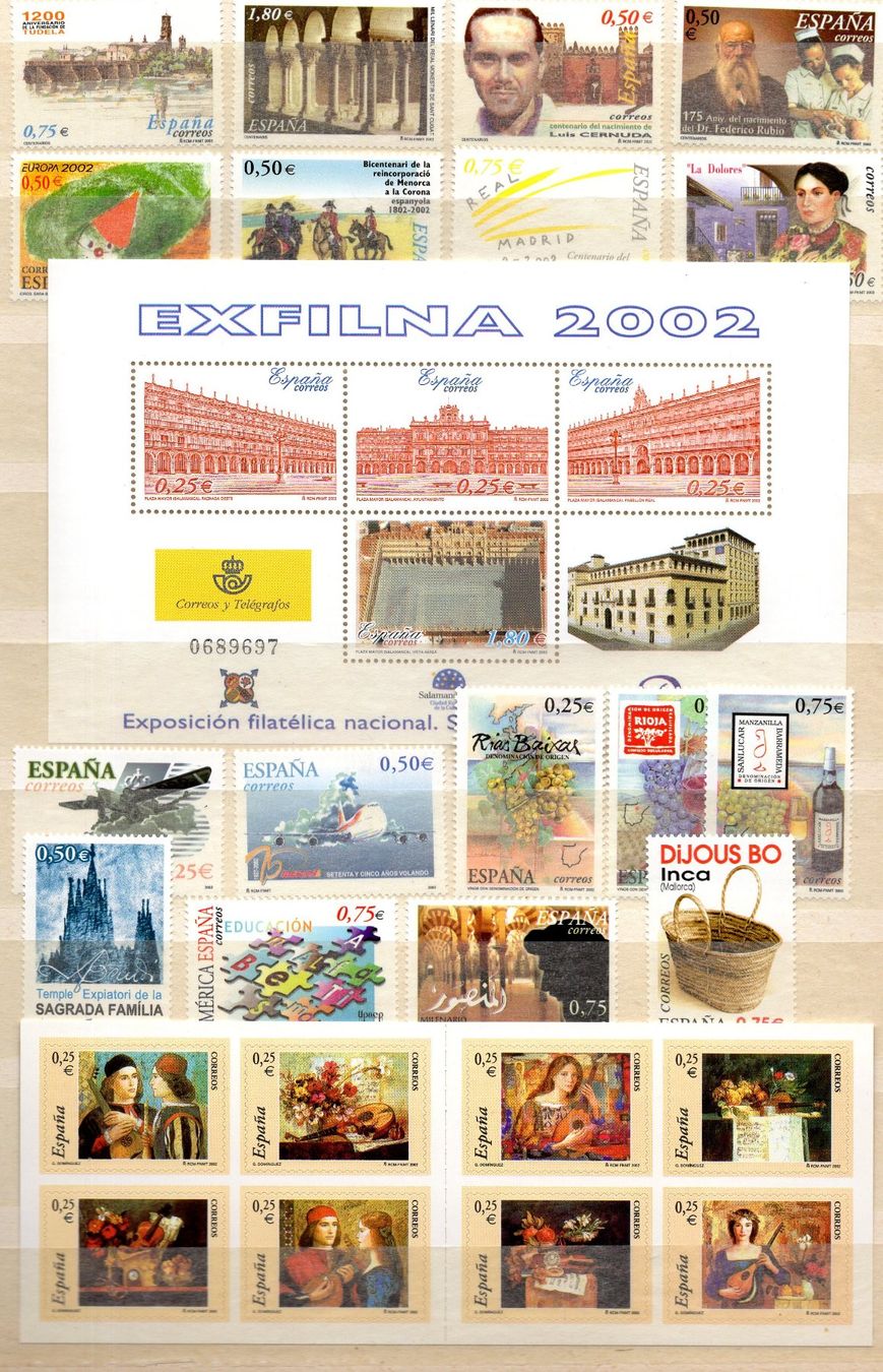 Tutti i francobolli: R6184  /  Espagne 2002 année complète neuve XX – Usato da Ste-Croix venduto da MONT-TAGNAC 5