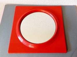 Vintage Design Spiegel 70er rot (im Stile Kartell Artemide