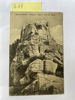 alte Postkarte Steinbockfelsen Wildpark, 1909