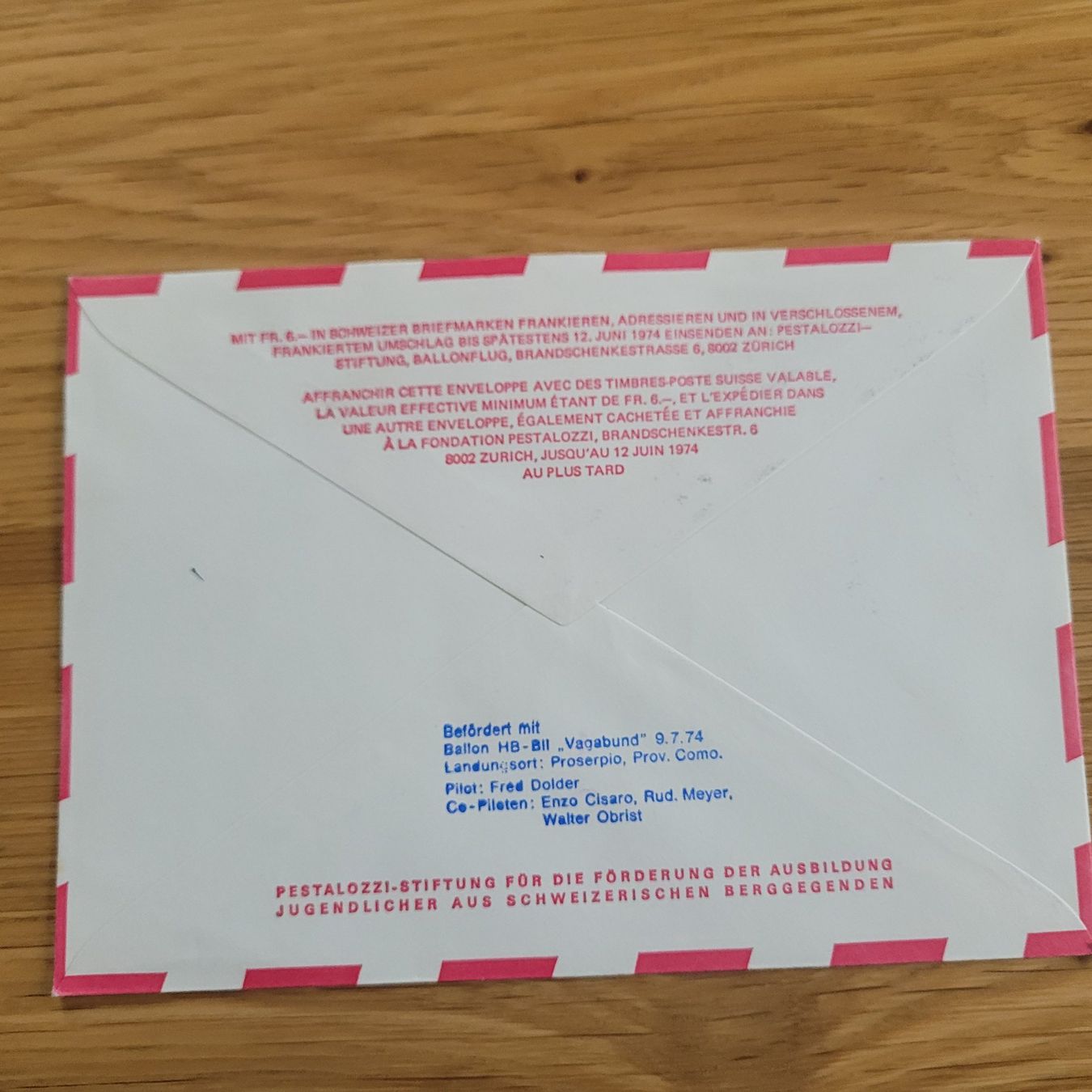 Tous les timbres: Luftpost Chiasso Biel 1974 Pro Patria – D'occasion à Biel/Bienne par Destockweb 1