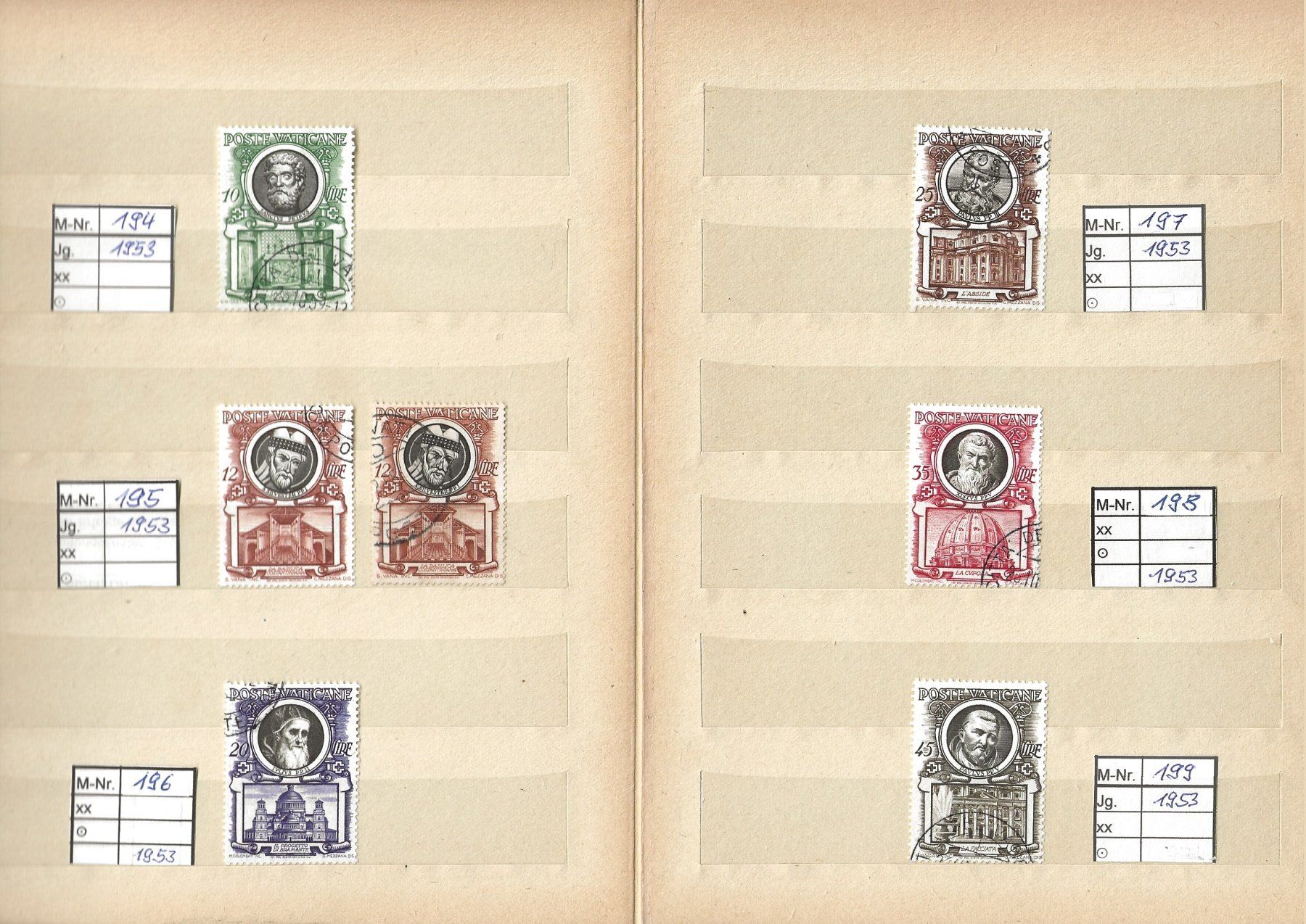 Alle Briefmarken: Vatikan – Gebraucht aus Küblis von Corvus8595 1