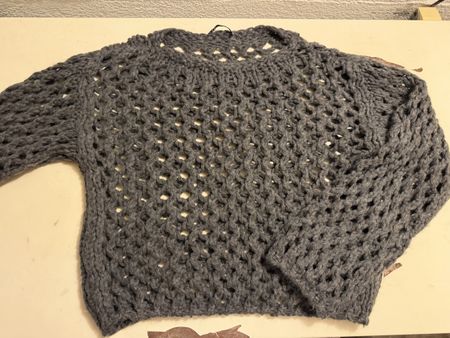 Damen Pullover Zara grob gestrickt grau Grösse M neuwertig