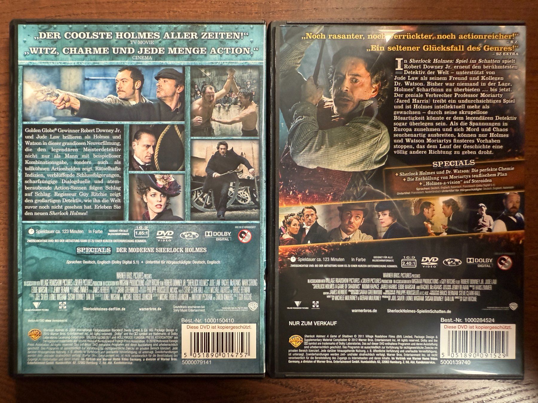 Tutti i DVDs: Sherlock Holmes & Sherlock Holmes Spiel im Schatten – Usato da Zürich venduto da FilmFreunde 1