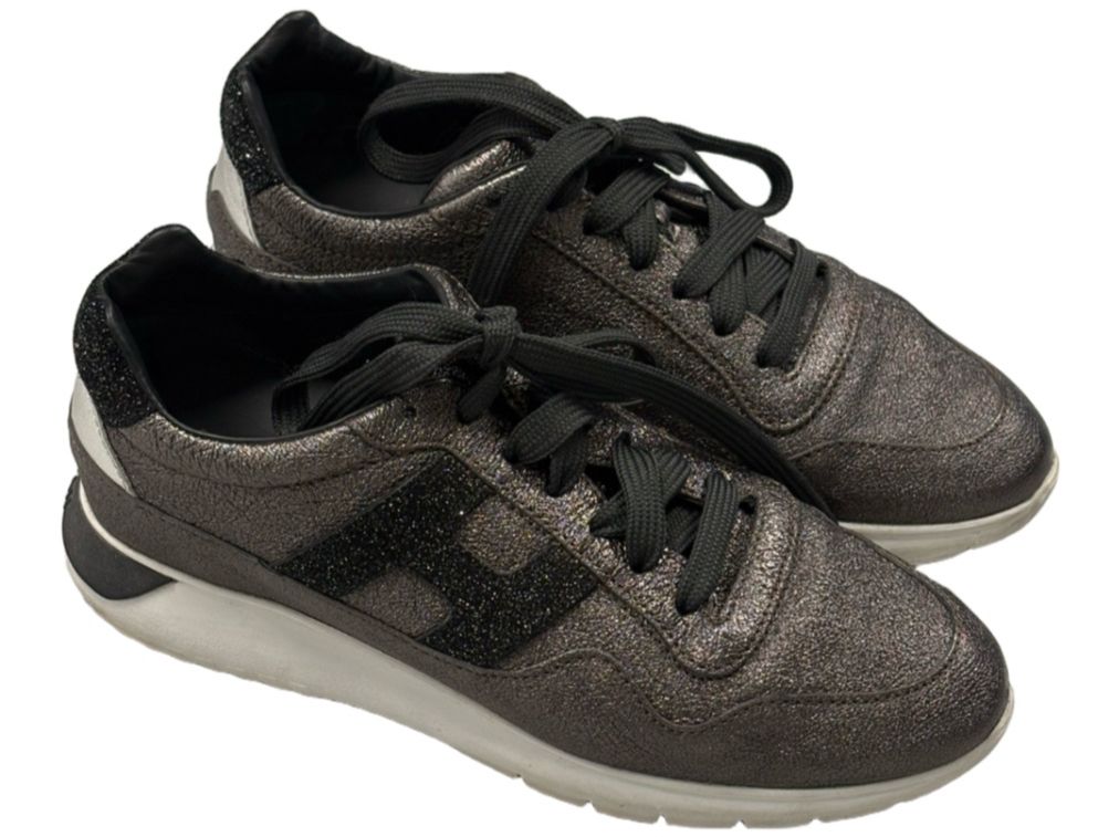 Hogan Damenschuhe: Hogan Sneaker Interactive grau silber Glitzer Gr. 36.5 / 37 – Neu (gemäss Beschreibung) aus Regensdorf von secondchancefashion 7