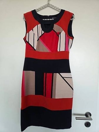 Ital. Colour Blocking Kleid, Gr. 38, Marke: Chopin Roma
