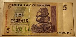 Zimbabwe 5 Dollars 2007