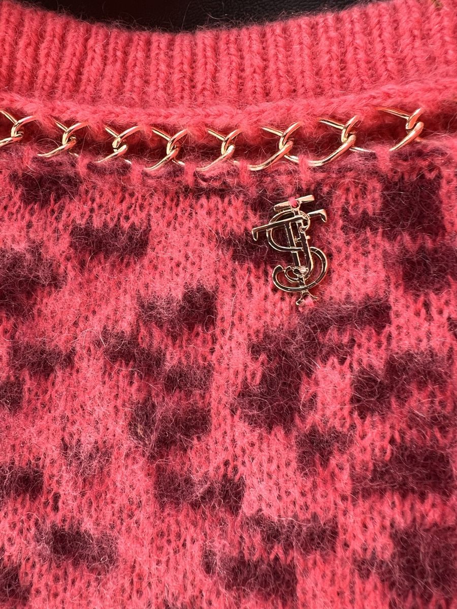 Twinset Maglioni & Felpe: Twin-Set Pullover pink mit Gepard Muster Grösse S – Usato da Zürich venduto da car_x52z 2
