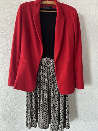 Roter Mango Blazer, Gr. S neuwertig + Kleid, Gr. M