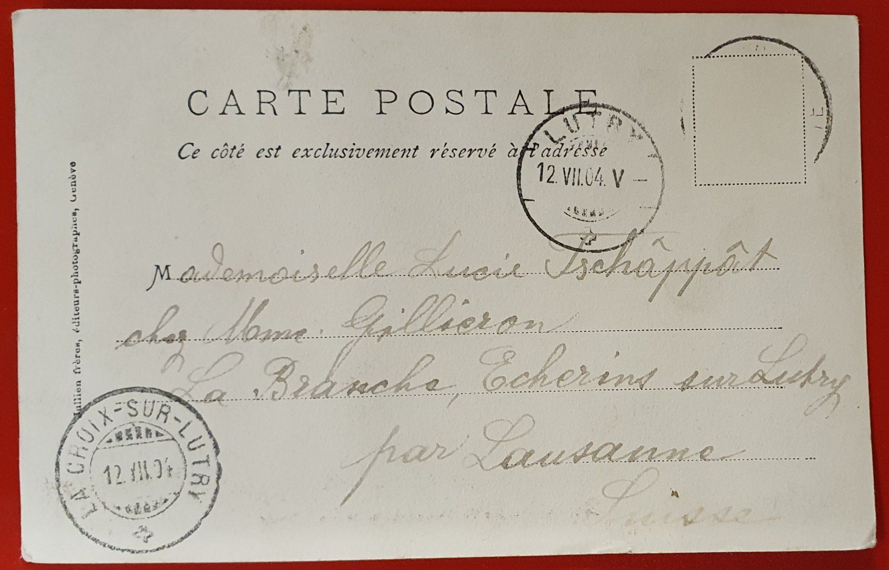 Ansichtskarten: Eglise de Chamonix 1904 - et le Mont-Blane – Gebraucht aus Kreuzlingen von Rschweiz1 1