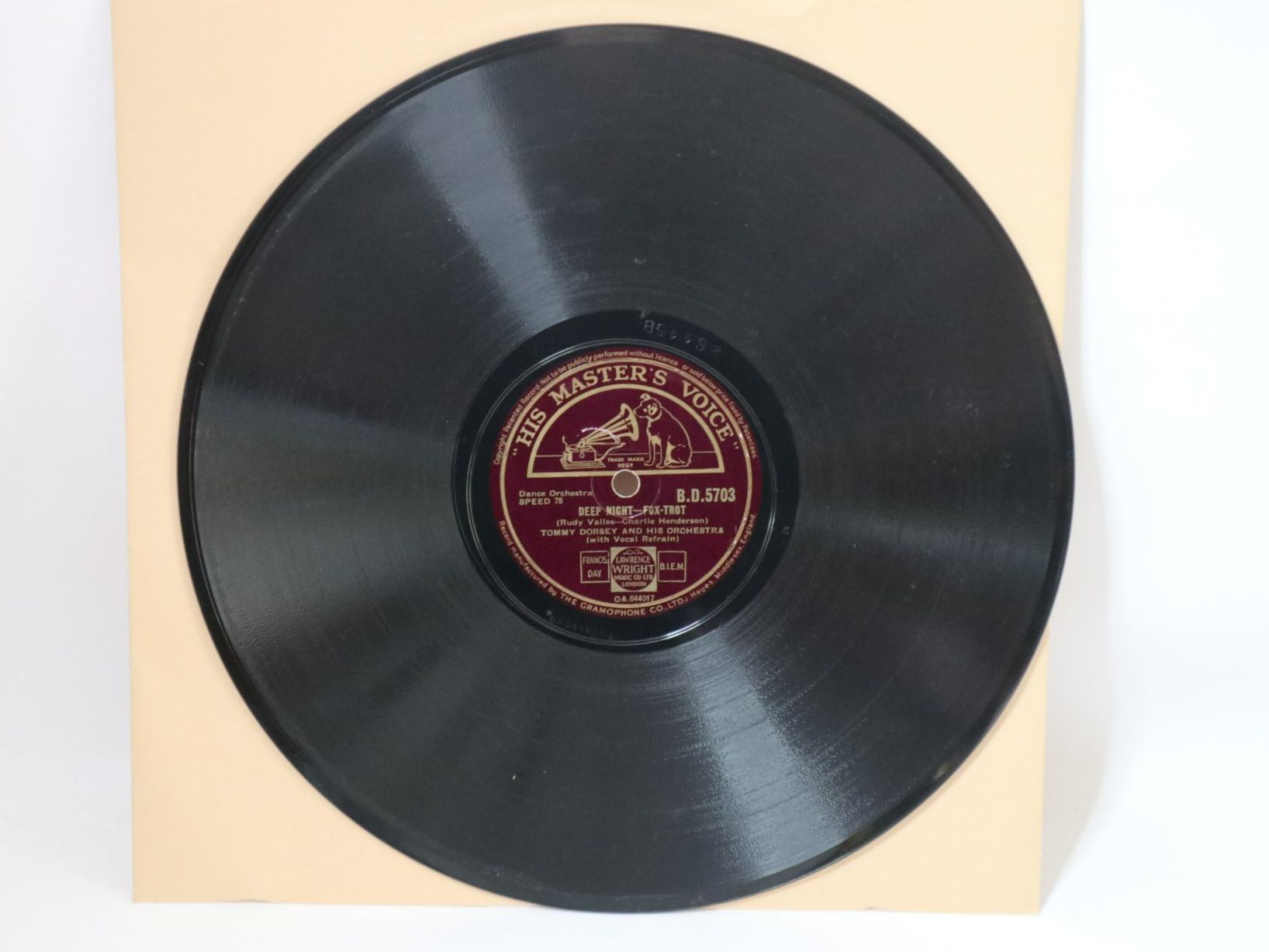 Schallplatten: Schellack Tommy Dorsey Deep Night Schallplatte Marcheta – Gebraucht aus Eschenbach SG von Astalavista 1